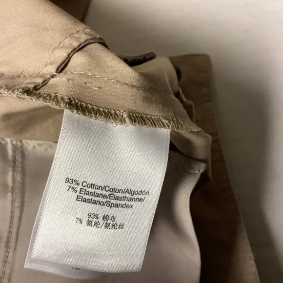 DKNY skirt womens SZ 4 Mini khaki safari neutral unquie fun zipper details - Picture 9 of 10